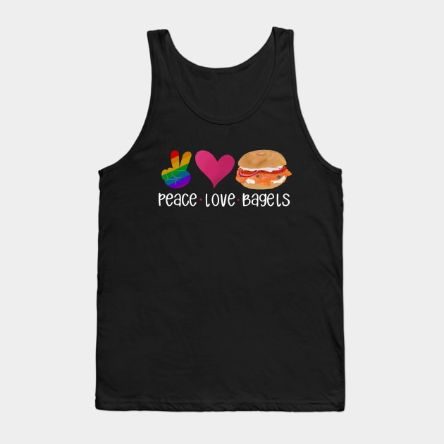 Peace, Love, Bagels Tank Top by m&a designs